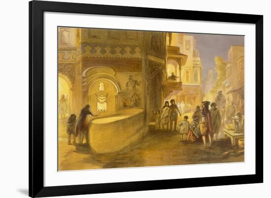 The Dewali or Festival of Lamps, from 'India Ancient and Modern', 1867 (Colour Litho)-William 'Crimea' Simpson-Framed Giclee Print