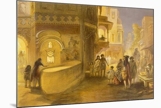 The Dewali or Festival of Lamps, from 'India Ancient and Modern', 1867 (Colour Litho)-William 'Crimea' Simpson-Mounted Giclee Print