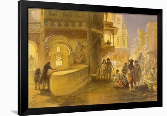 The Dewali or Festival of Lamps, from 'India Ancient and Modern', 1867 (Colour Litho)-William 'Crimea' Simpson-Framed Giclee Print