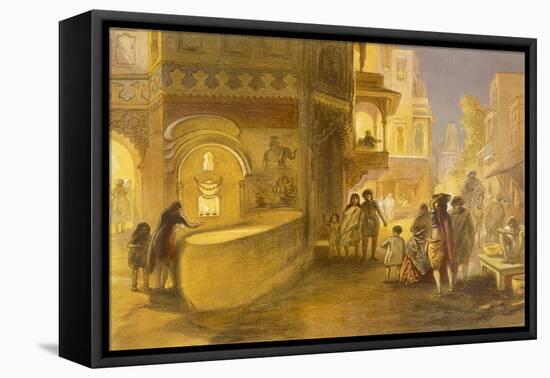 The Dewali or Festival of Lamps, from 'India Ancient and Modern', 1867 (Colour Litho)-William 'Crimea' Simpson-Framed Stretched Canvas