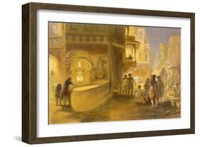 The Dewali or Festival of Lamps, from 'India Ancient and Modern', 1867 (Colour Litho)-William 'Crimea' Simpson-Framed Giclee Print