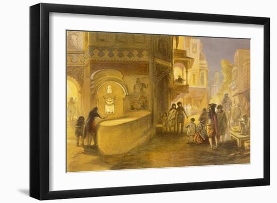 The Dewali or Festival of Lamps, from 'India Ancient and Modern', 1867 (Colour Litho)-William 'Crimea' Simpson-Framed Premium Giclee Print