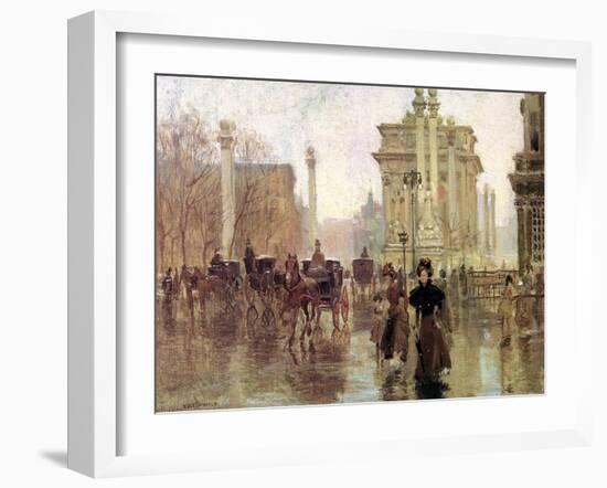 The Dewey Arch, Madison Square Park, c.1900-Paul Cornoyer-Framed Giclee Print