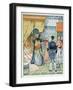 The Dey of Algiers, Hussein Ibn El Hussein Strikes the French Ambassador, M. Deval-V.a. Poirson-Framed Giclee Print