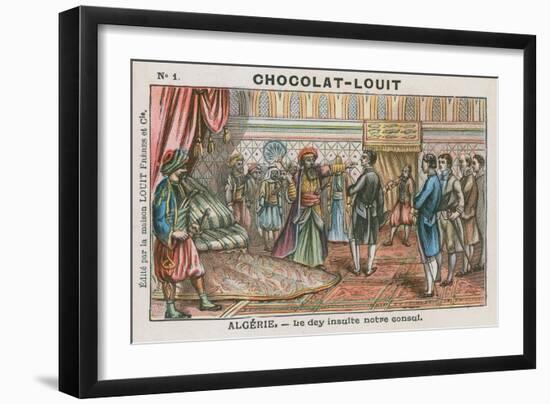 The Dey of Algiers Insulting the French Consul, Algeria-null-Framed Giclee Print