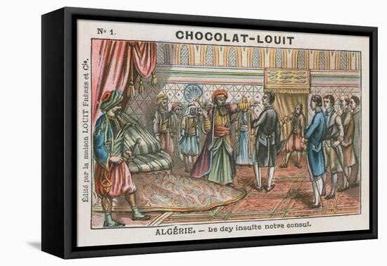 The Dey of Algiers Insulting the French Consul, Algeria-null-Framed Stretched Canvas