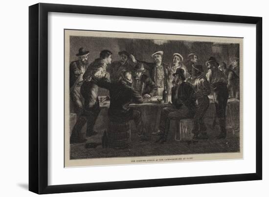 The Diamond Fields at the Cape, Gambling at Night-null-Framed Giclee Print