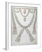 The Diamond Necklace Involved in the Affair of the Collier de La Reine, c.1785-null-Framed Giclee Print