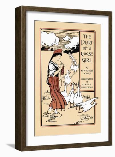 The Diary Of A Goose Girl By Kate Douglas Wiggin-Claude A. Shepperson-Framed Art Print