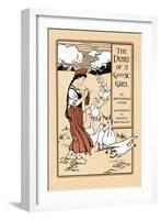 The Diary Of A Goose Girl By Kate Douglas Wiggin-Claude A. Shepperson-Framed Art Print