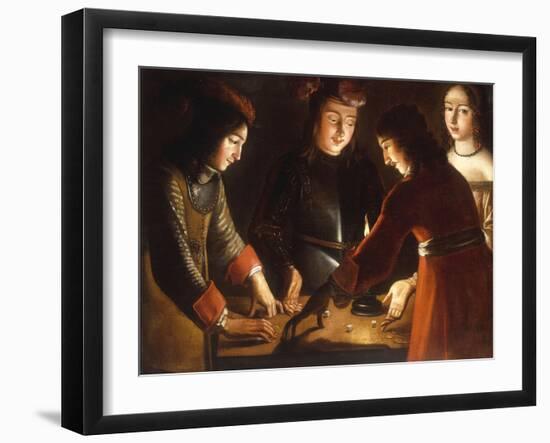 The Dice Players-Etienne de La Tour-Framed Premium Giclee Print