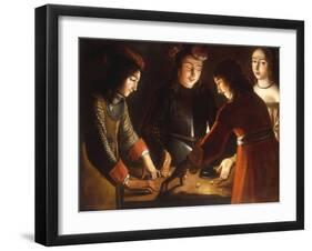 The Dice Players-Etienne de La Tour-Framed Premium Giclee Print