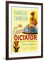 The Dictator, 1940 "The Great Dictator" Directed by Charles Chaplin-null-Framed Giclee Print