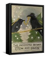 The Difference Between Crow and Raven-Jennie Cooley-Framed Stretched Canvas