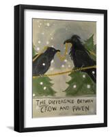 The Difference Between Crow and Raven-Jennie Cooley-Framed Giclee Print