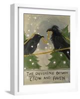 The Difference Between Crow and Raven-Jennie Cooley-Framed Giclee Print