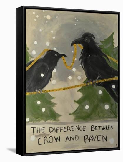 The Difference Between Crow and Raven-Jennie Cooley-Framed Stretched Canvas