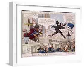 The Difference Between Law and Justice, 1809-Isaac Cruikshank-Framed Giclee Print