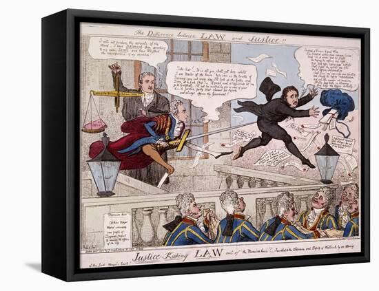 The Difference Between Law and Justice, 1809-Isaac Cruikshank-Framed Stretched Canvas