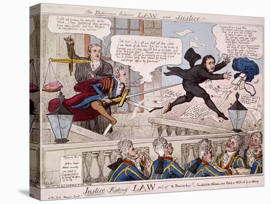 The Difference Between Law and Justice, 1809-Isaac Cruikshank-Stretched Canvas