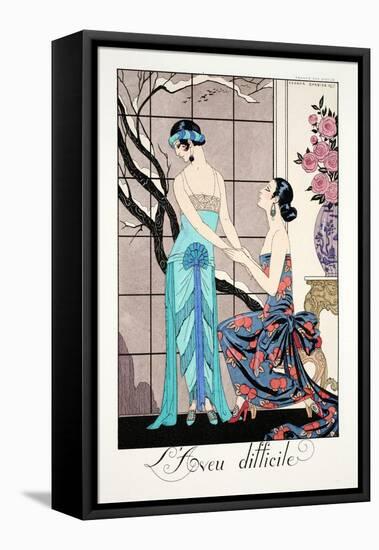 The Difficult Admission-Georges Barbier-Framed Stretched Canvas