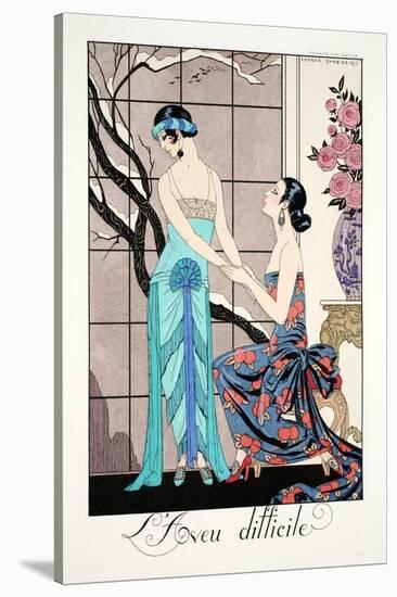 The Difficult Admission-Georges Barbier-Stretched Canvas