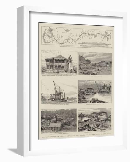 The Difficulties in the Completion of the Panama Canal, Some Views of the Works-null-Framed Giclee Print