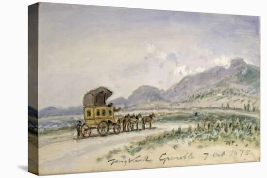 The Diligence from Grenoble to Sassenage, 7th October 1875-Johan-Barthold Jongkind-Stretched Canvas