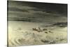 The Diligence in the Snow, 1860-Gustave Courbet-Stretched Canvas