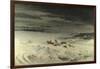 The Diligence in the Snow, 1860-Gustave Courbet-Framed Giclee Print