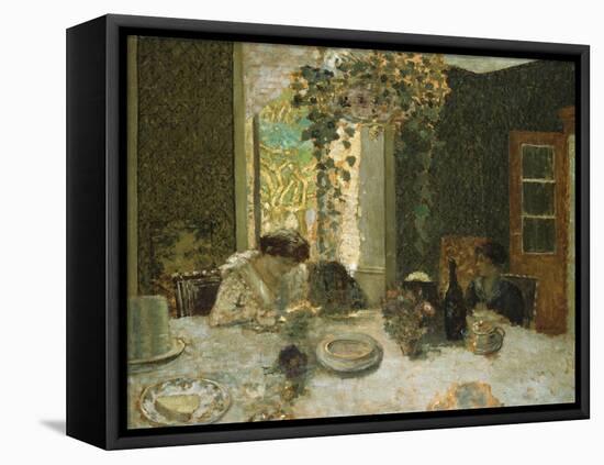 The Dining Room; La Salle a Manger-Edouard Vuillard-Framed Stretched Canvas