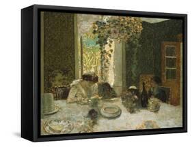 The Dining Room; La Salle a Manger-Edouard Vuillard-Framed Stretched Canvas