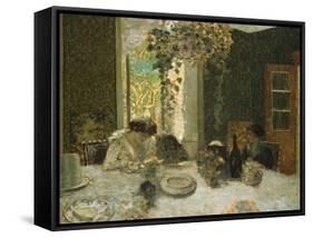 The Dining Room; La Salle a Manger-Edouard Vuillard-Framed Stretched Canvas