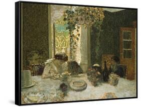 The Dining Room; La Salle a Manger-Edouard Vuillard-Framed Stretched Canvas