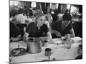 The Dining Room of the Refugee Ship the Ss Sinaia-Robert Hunt-Mounted Photographic Print