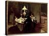 The Dinner, 1868-9-Claude Monet-Stretched Canvas