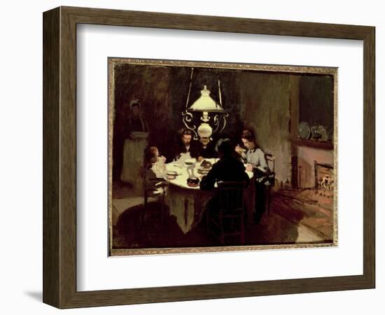 The Dinner, 1868-9-Claude Monet-Framed Giclee Print