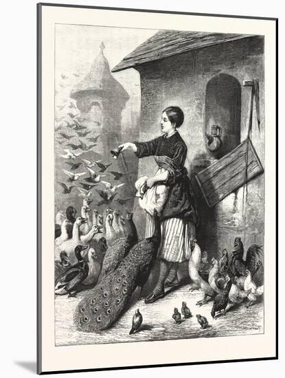 The Dinner Bell: a Scene Near Silberhausen, Saxony, Germany, 1876-null-Mounted Giclee Print