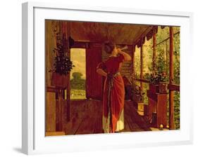 The Dinner Horn, 1873-Winslow Homer-Framed Giclee Print