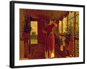 The Dinner Horn, 1873-Winslow Homer-Framed Giclee Print