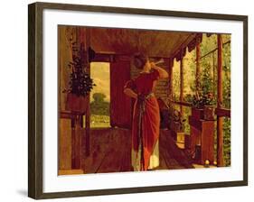 The Dinner Horn, 1873-Winslow Homer-Framed Giclee Print