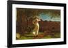 The Dinner Horn-Winslow Homer-Framed Art Print