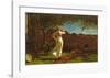 The Dinner Horn-Winslow Homer-Framed Art Print