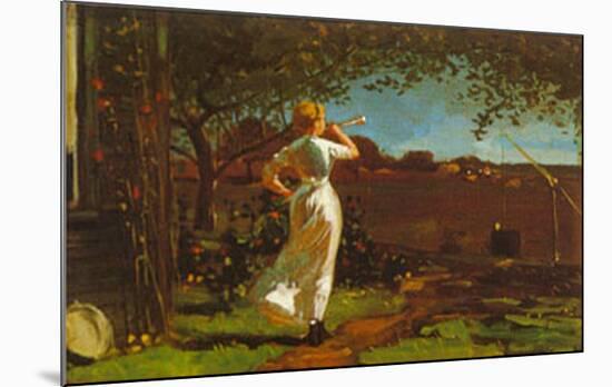 The Dinner Horn-Winslow Homer-Mounted Art Print