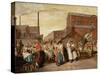 The Dinner Hour, Wigan, 1874-Eyre Crowe-Stretched Canvas