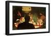 The Dinner, Lighting-Félix Vallotton-Framed Giclee Print