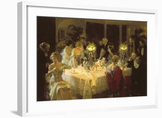 The Dinner Party-Jules-Alexandre Grün-Framed Art Print