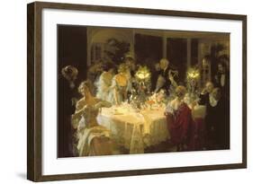 The Dinner Party-Jules-Alexandre Grün-Framed Art Print