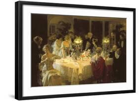 The Dinner Party-Jules-Alexandre Grün-Framed Art Print