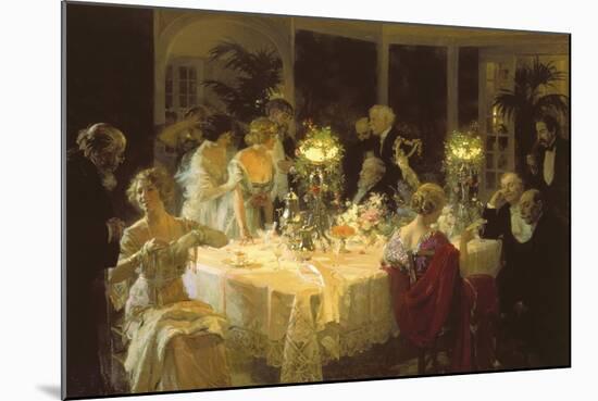 The Dinner Party-Jules-Alexandre Grün-Mounted Art Print